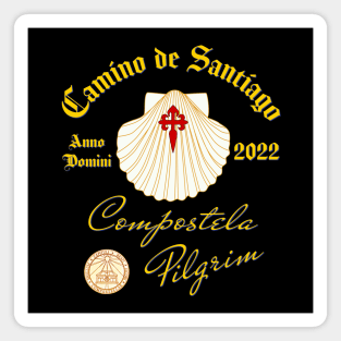 Camino de Santiago Anno Domini 2022 Scallop Shell Cross Magnet